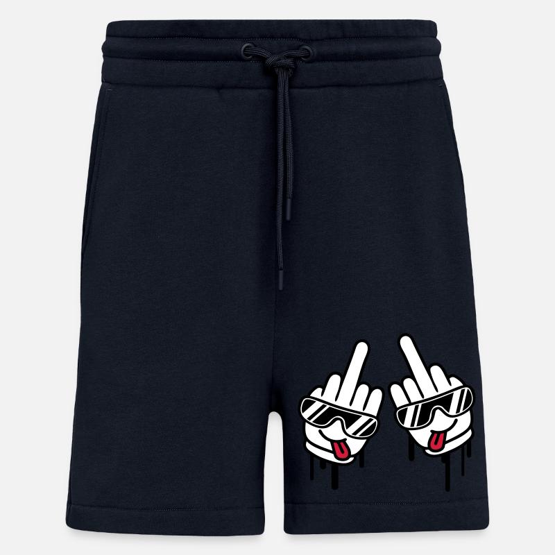 Cool Fuck Off Hands - Short bio décontracté fabriqué en UE - DARK NAVY