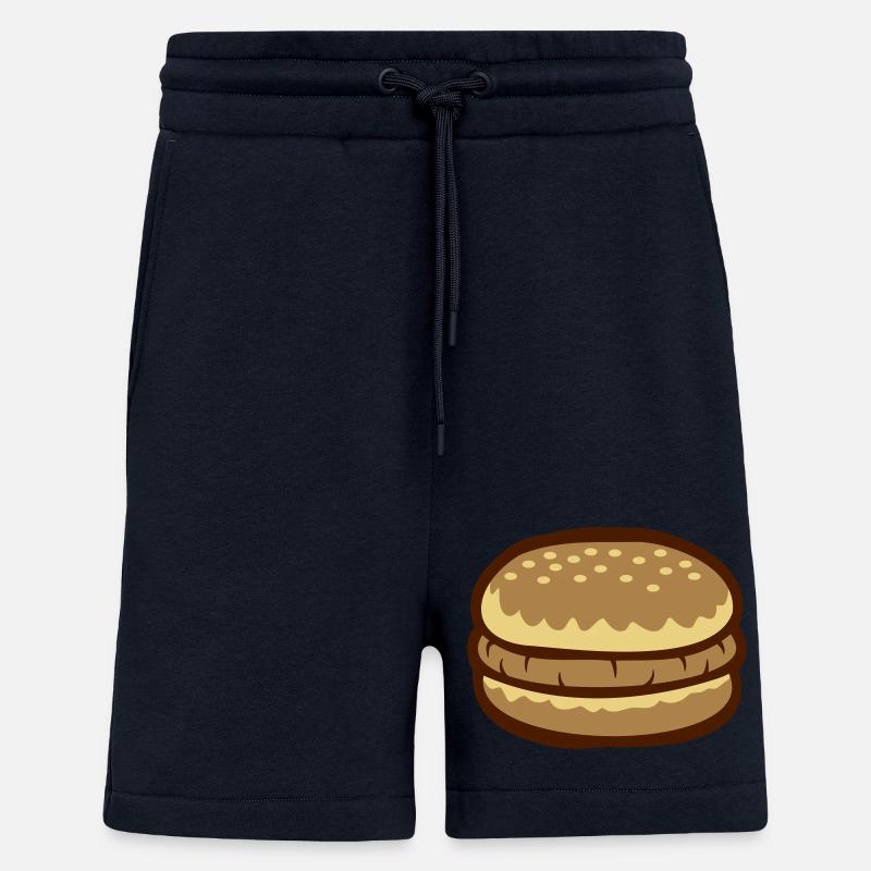 Burger Comic Cheeseburger - Short bio décontracté fabriqué en UE - DARK NAVY