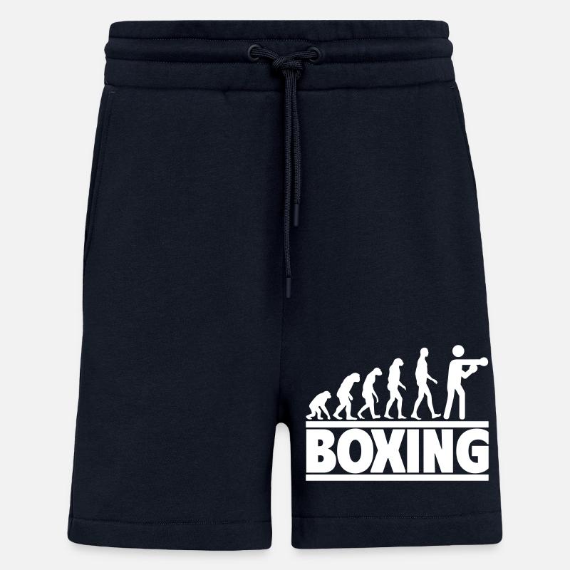 Boxen-Evolution: Vom Menschen zum Boxer - Shorts - made by SPREAD - DARK NAVY