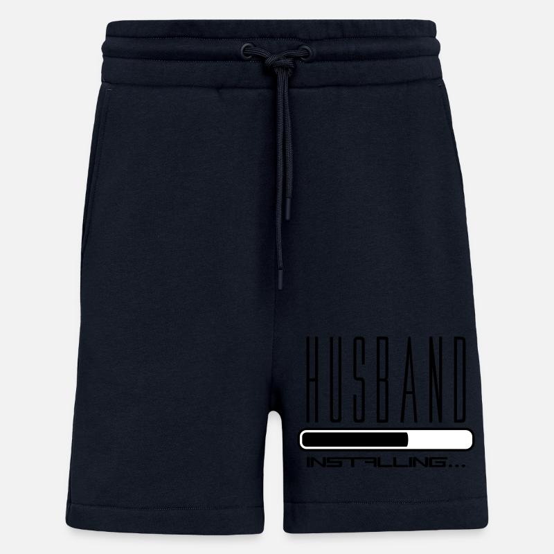 husband husband installing loading bar - Shorts - made by SPREAD - DARK NAVY