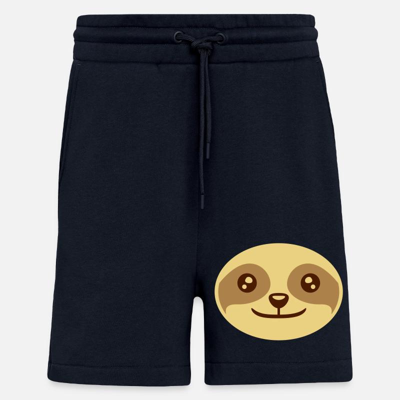 Round Sloth Face Design - Shorts - made by SPREAD - DARK NAVY