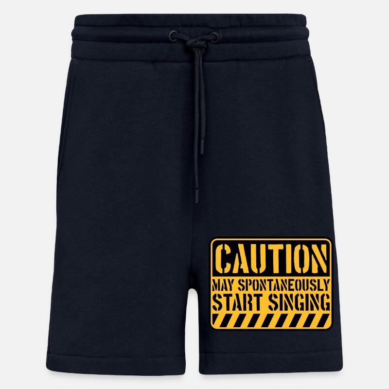 may spontaneously start singing - Shorts - made by SPREAD - DARK NAVY
