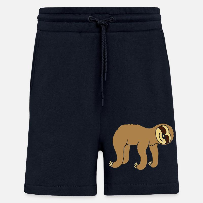 Design hanging reclining sloth - Shorts - made by SPREAD - DARK NAVY