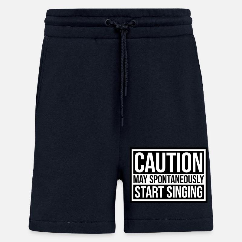 may spontaneously start singing - Shorts - made by SPREAD - DARK NAVY