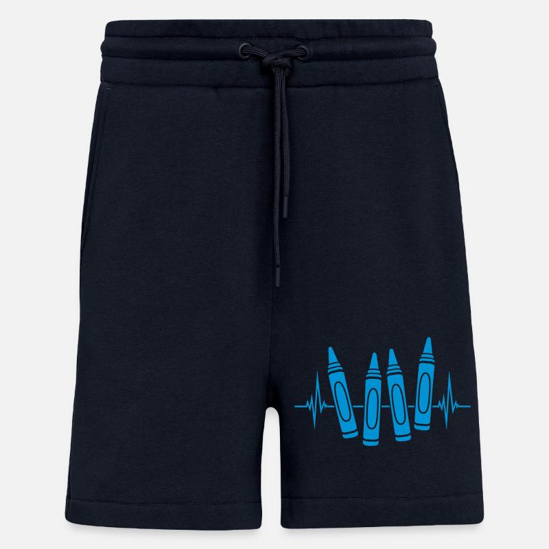 Puls bunte Wachsmalstifte Frequenz - Shorts - made by SPREAD - DARK NAVY