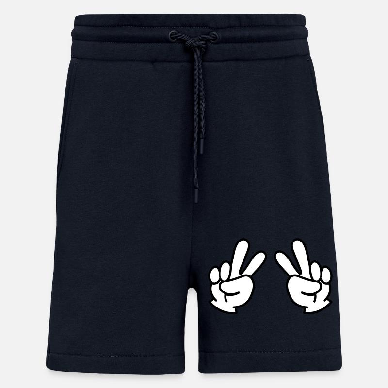 Main de la Paix 2 - Short bio décontracté fabriqué en UE - DARK NAVY