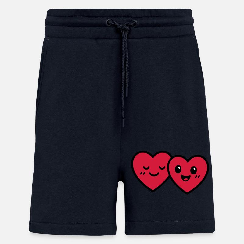 Herzen Paar Liebe - Shorts - made by SPREAD - DARK NAVY