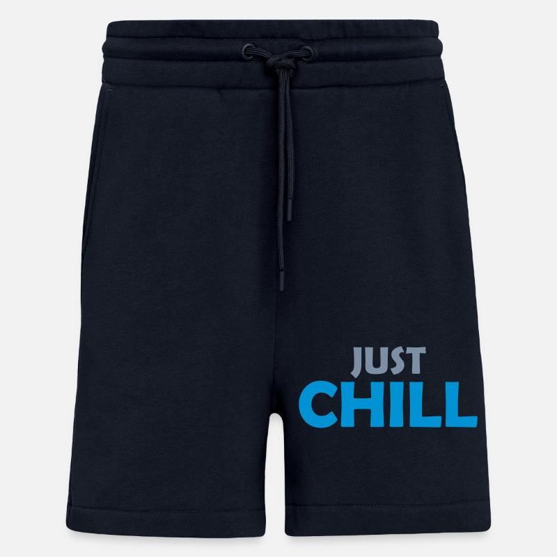 Just Chill Relax Logo - Short bio décontracté fabriqué en UE - DARK NAVY