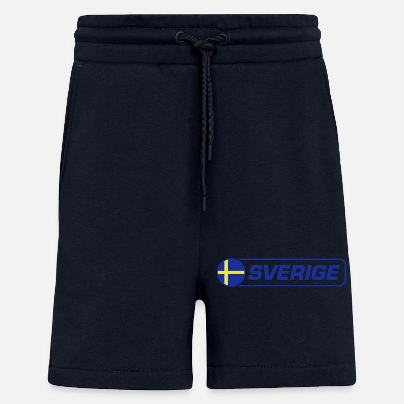 Suède Drapeau Sverige - Short bio décontracté fabriqué en UE - DARK NAVY
