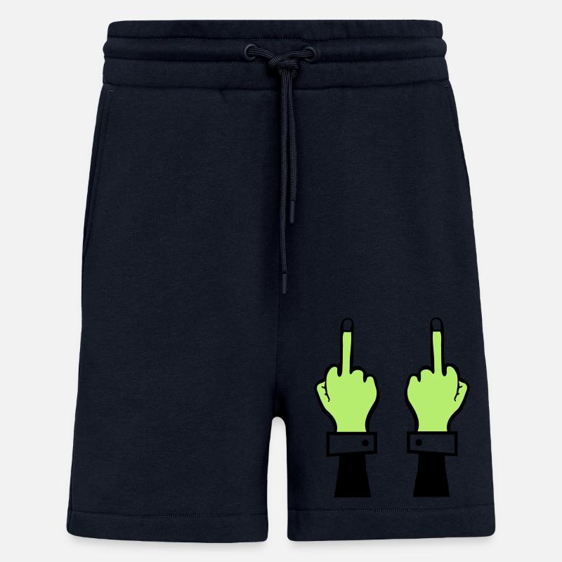 Zombie Hand Middle Finger 2 - Shorts - made by SPREAD - DARK NAVY