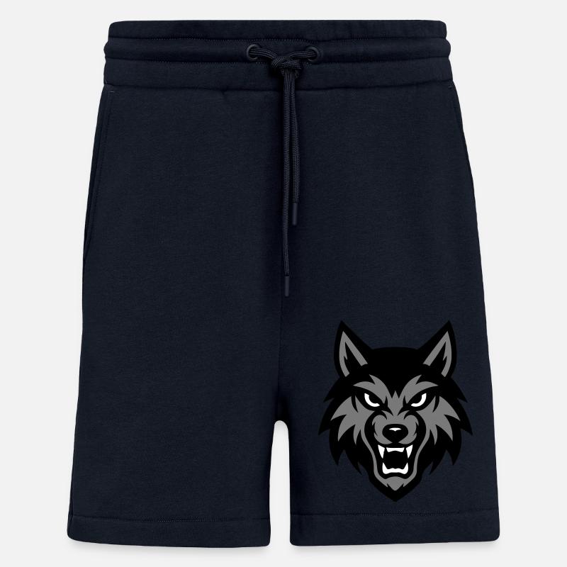 Wolf Kopf Tier - Shorts - made by SPREAD - DARK NAVY
