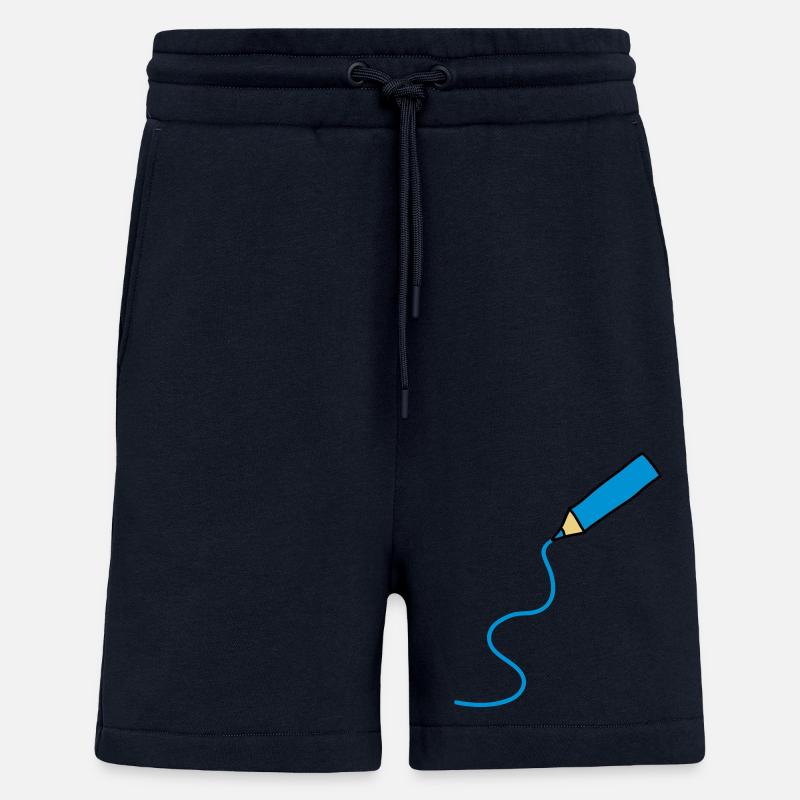 easy_drawing_3c - Shorts - made by SPREAD - DARK NAVY