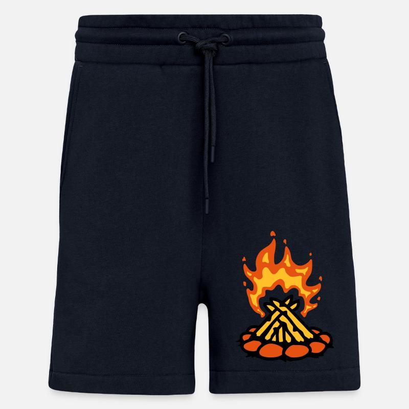 Fire primitive campfire camping - Shorts - made by SPREAD - DARK NAVY