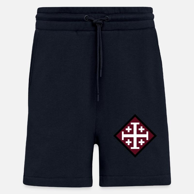 Croix de Jérusalem - Short bio décontracté fabriqué en UE - DARK NAVY