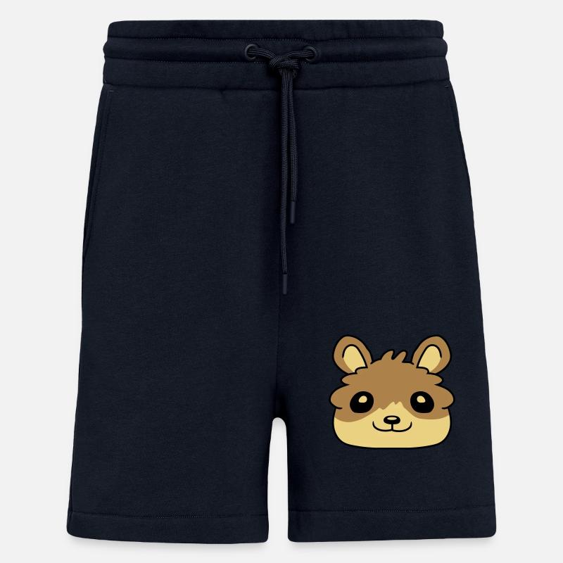Tête petit cher hamster - Short bio décontracté fabriqué en UE - DARK NAVY