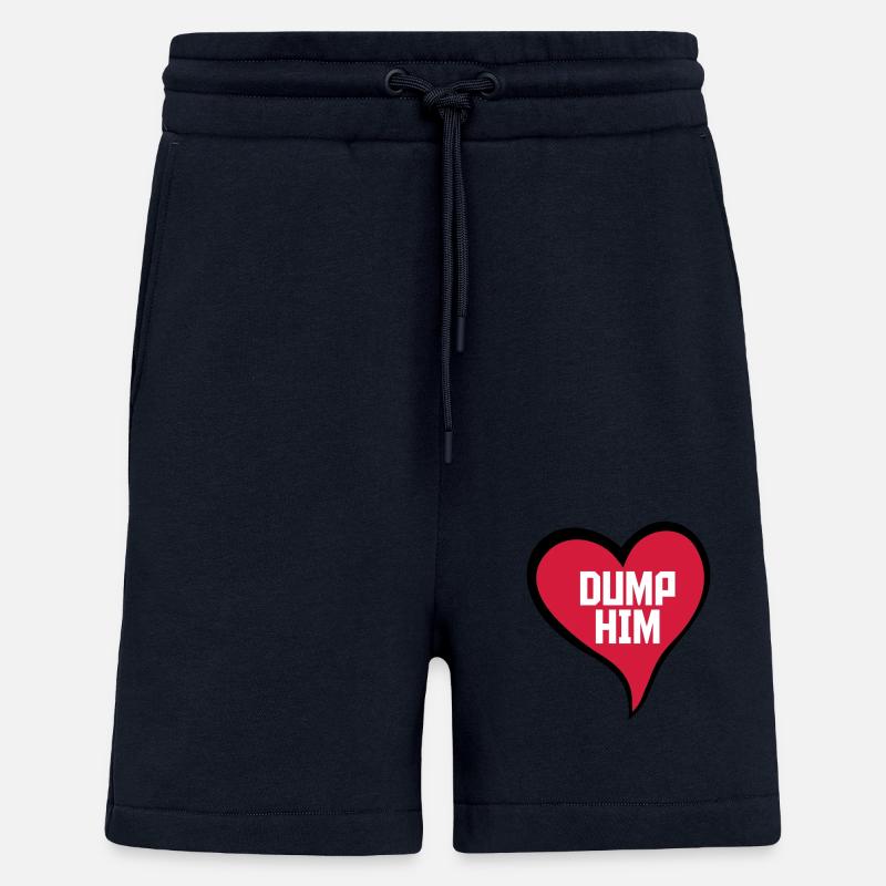 Dump Him Quote Logo - Short bio décontracté fabriqué en UE - DARK NAVY
