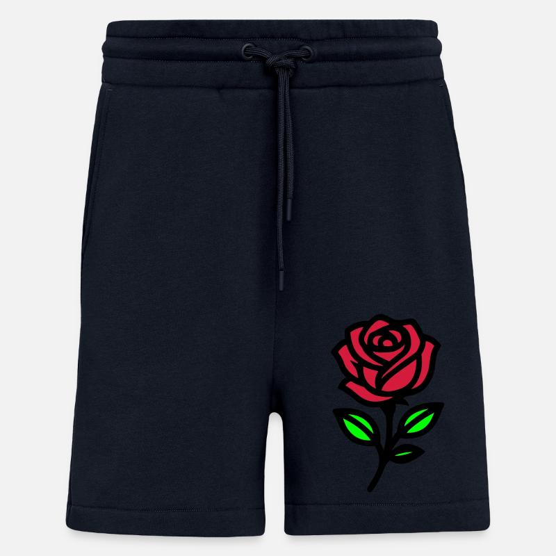 Fleur de rose - Short bio décontracté fabriqué en UE - DARK NAVY