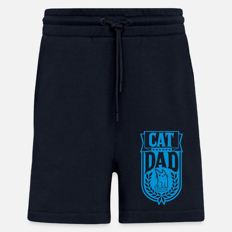 Cats Papa Laurel Wreath Design - Shorts - made by SPREAD - DARK NAVY