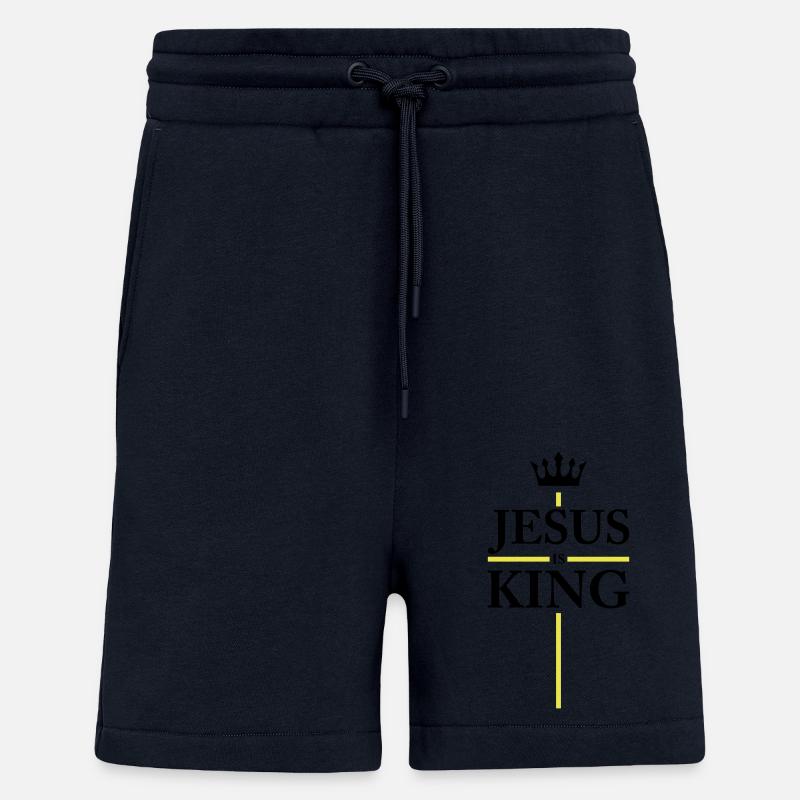 Jésus est Roi - Short bio décontracté fabriqué en UE - DARK NAVY