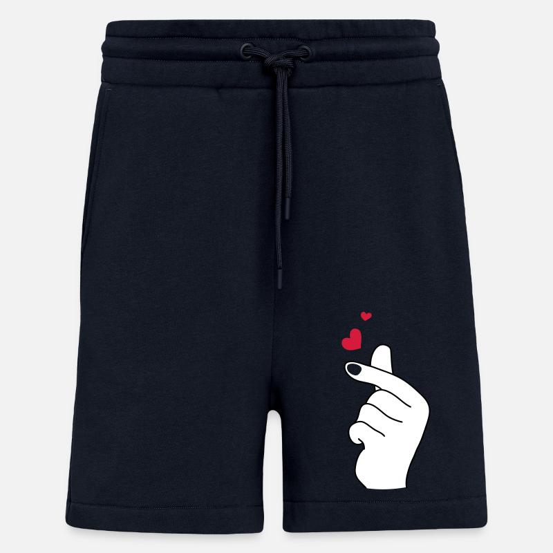 Cœurs de doigts 2 - Short bio décontracté fabriqué en UE - DARK NAVY