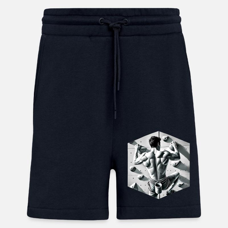 Graustufen-Kletterer-Illustration - Shorts - made by SPREAD - DARK NAVY