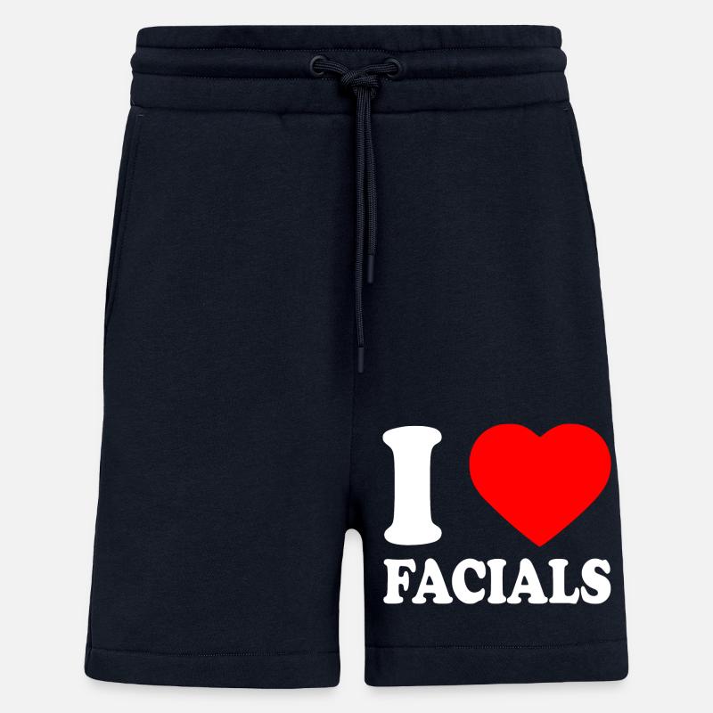 I love facials - Shorts - made by SPREAD - DARK NAVY
