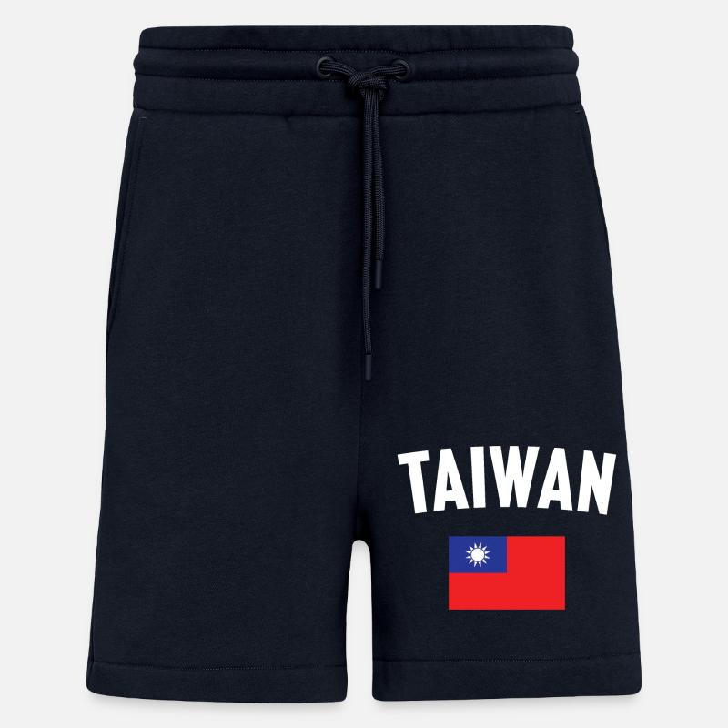 Drapeau de Taïwan - Short bio décontracté fabriqué en UE - DARK NAVY