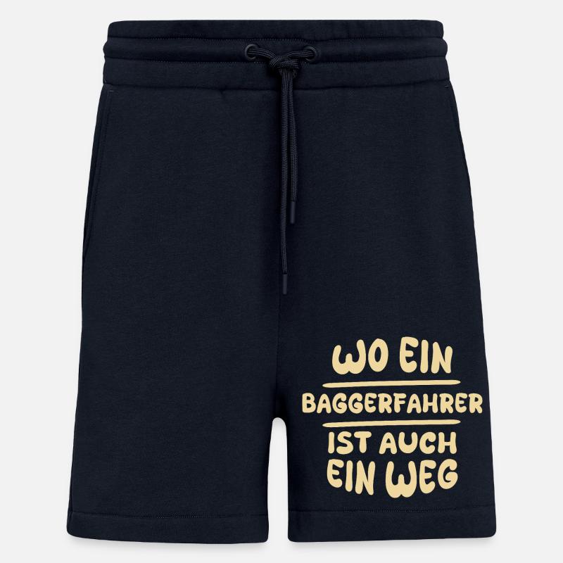 Baggerfahrer als Baggerfahrer - Shorts - made by SPREAD - DARK NAVY