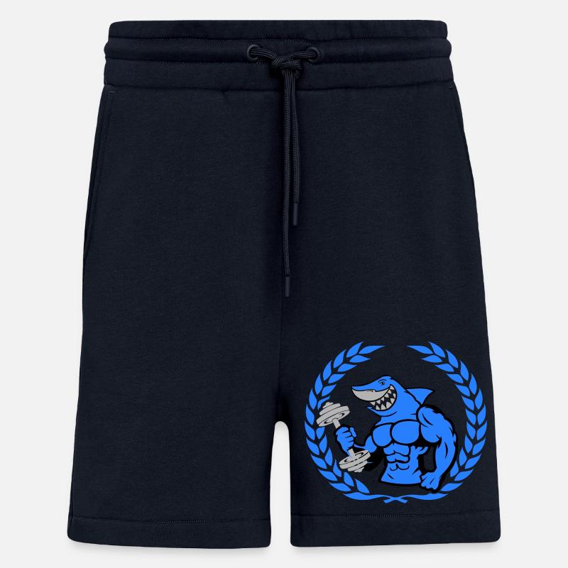 Haltère de musculation requin requin - Short bio décontracté fabriqué en UE - DARK NAVY
