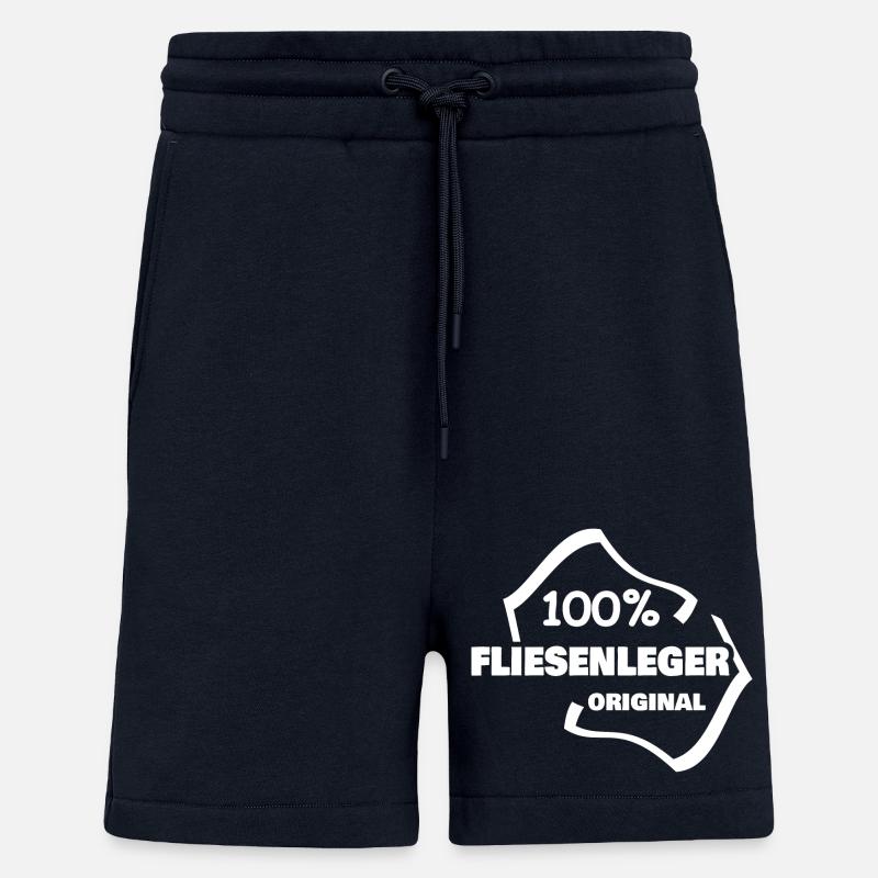 Le métier de carreleur - Short bio décontracté fabriqué en UE - DARK NAVY