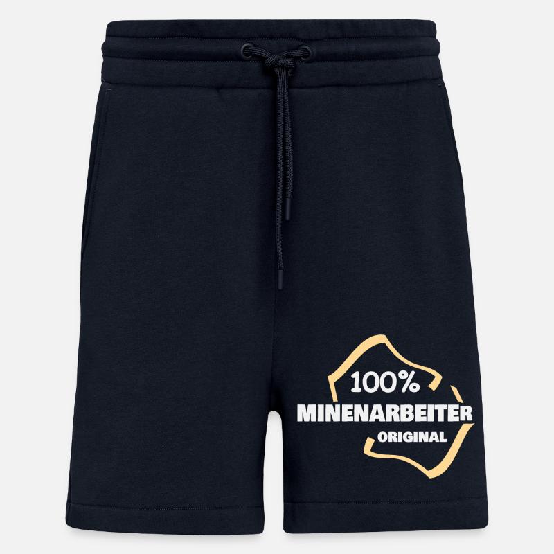Profession : Mineur - Short bio décontracté fabriqué en UE - DARK NAVY