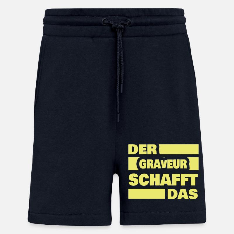 Engraver as work - Shorts - made by SPREAD - DARK NAVY