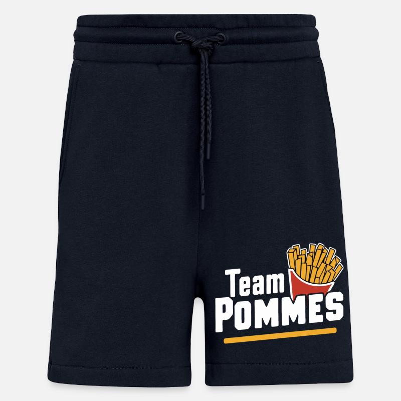 Frites, frites, restauration rapide - Short bio décontracté fabriqué en UE - DARK NAVY