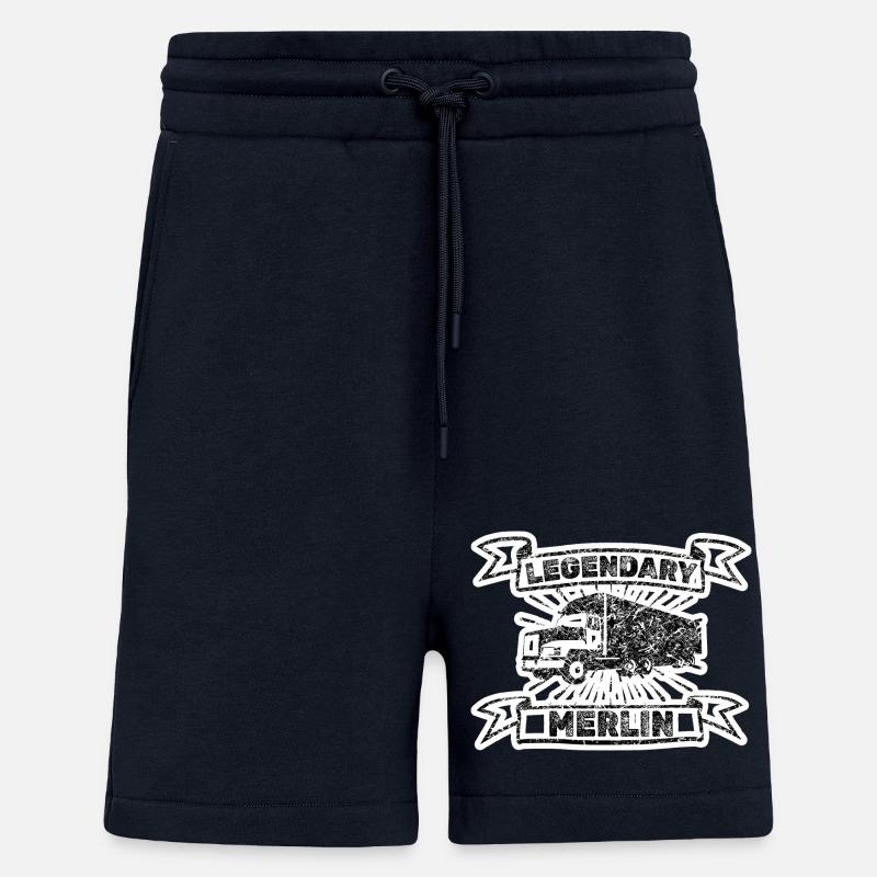 Prénom Merlin - Short bio décontracté fabriqué en UE - DARK NAVY