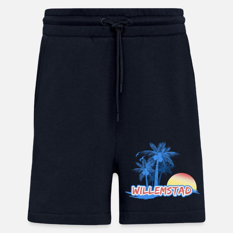 Plage de Willemstad - Short bio décontracté fabriqué en UE - DARK NAVY