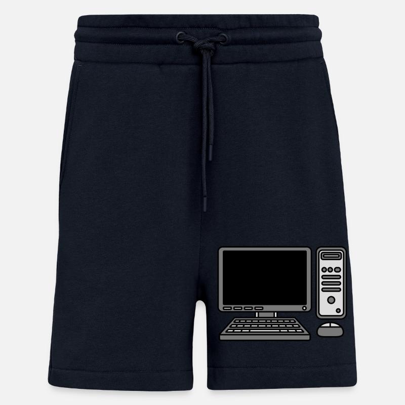 Computer Keyboard Mouse Screen - Shorts - made by SPREAD - DARK NAVY