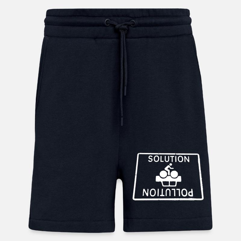 to pollution, solution - Shorts - made by SPREAD - DARK NAVY