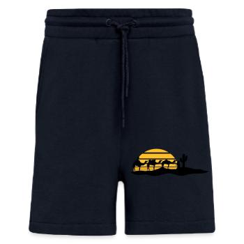 sonne streifen karawane haendler reise kaktus kame - Shorts - made by SPREAD - DARK NAVY - Vorne