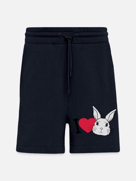 J’adore les lapins Logo - Short bio décontracté fabriqué en UE - DARK NAVY