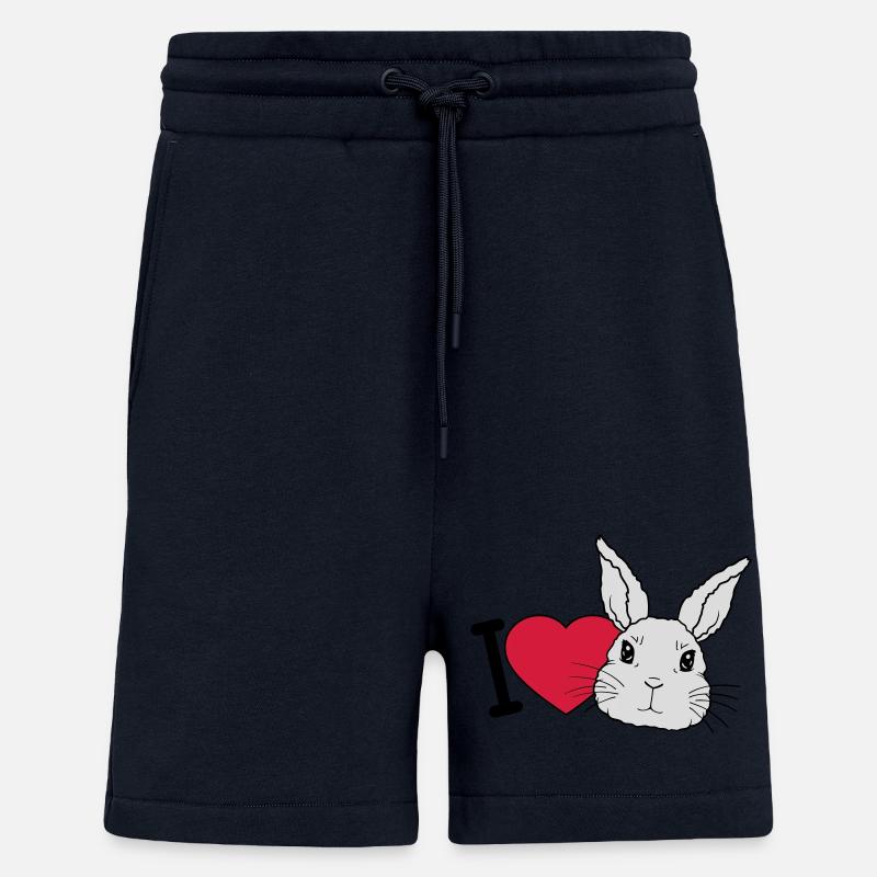 J’adore les lapins Logo - Short bio décontracté fabriqué en UE - DARK NAVY