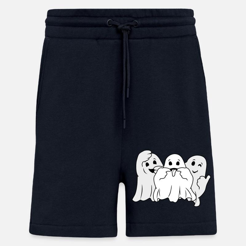 Three funny ghosts - Shorts - made by SPREAD - DARK NAVY