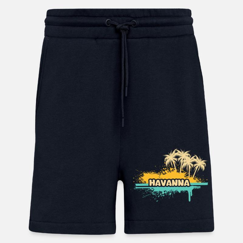 Tourisme La Havane - Short bio décontracté fabriqué en UE - DARK NAVY