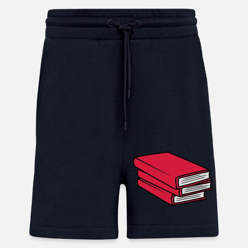 3 Books Stack Design - Shorts - made by SPREAD - DARK NAVY