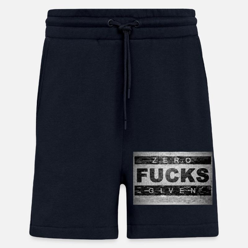 Zero Fucks Given Ziegelsteinmauer Graffiti - Shorts - made by SPREAD - DARK NAVY