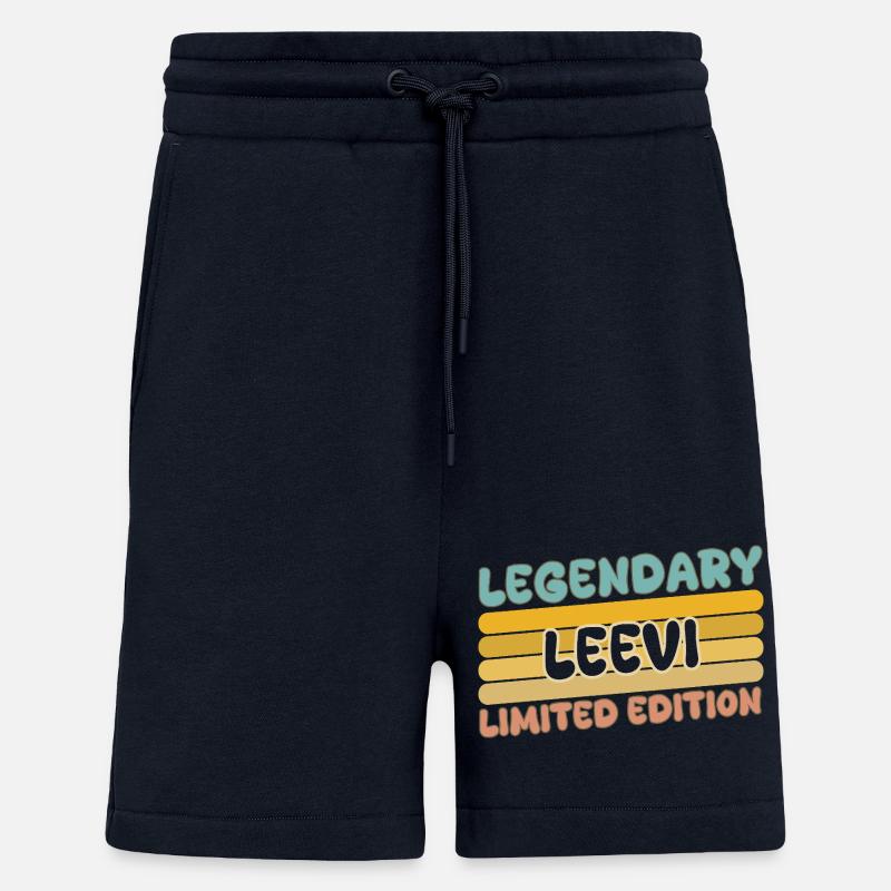 Leevi comme nom - Short bio décontracté fabriqué en UE - DARK NAVY