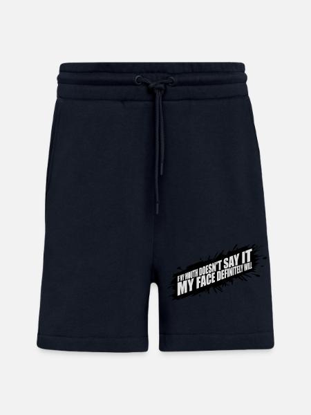 my face definitely will - Shorts - made by SPREAD - DARK NAVY