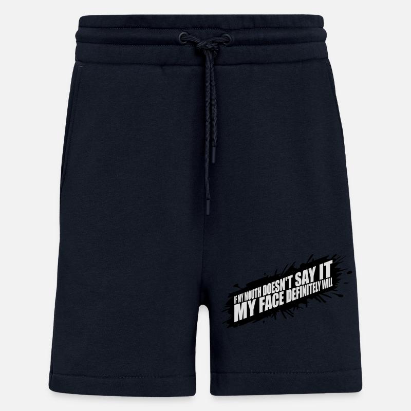 Mon visage le fera certainement - Short bio décontracté fabriqué en UE - DARK NAVY