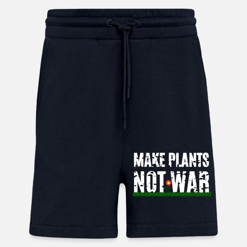 Make Plants Not War - Shorts - made by SPREAD - DARK NAVY