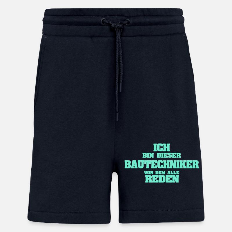 Profession Technicien en construction - Short bio décontracté fabriqué en UE - DARK NAVY