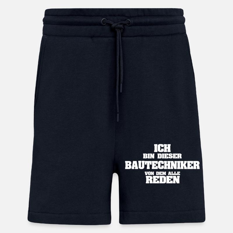 Profession Technicien en construction - Short bio décontracté fabriqué en UE - DARK NAVY